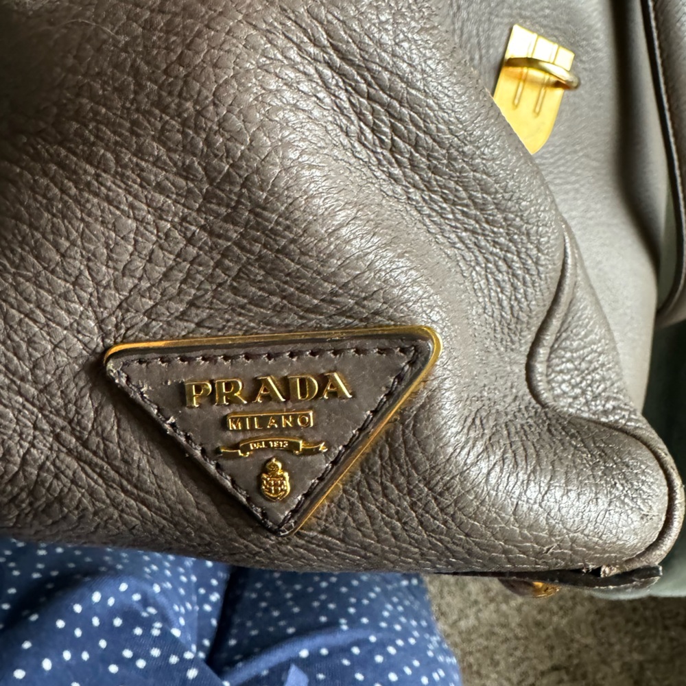 Prada Deerskin Gray handbag